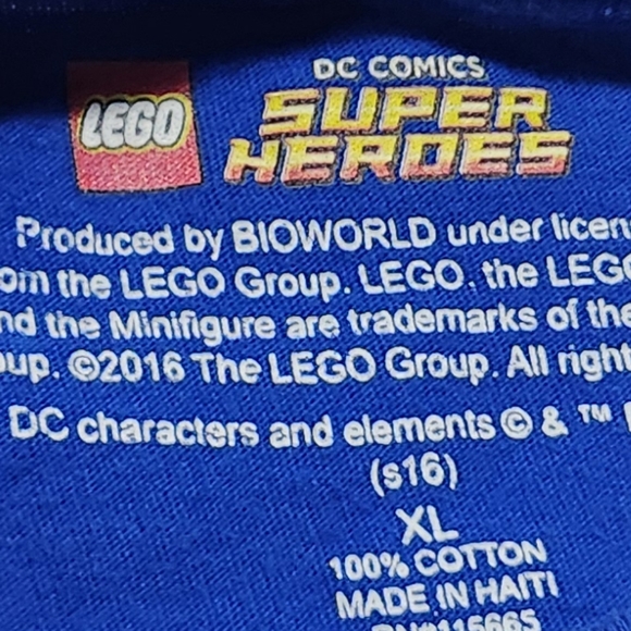 5/$15 DC Comics Youth(XL) Blue Lego Batman Shirt - Picture 2 of 4
